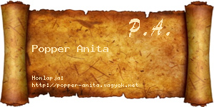 Popper Anita névjegykártya